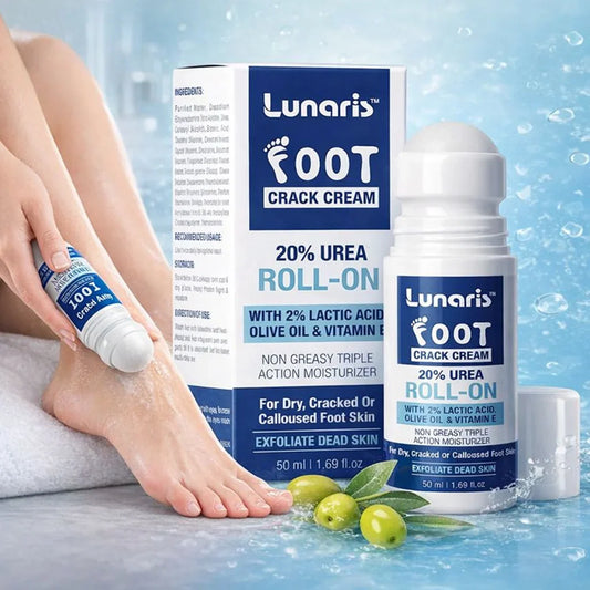 Get Soft, Smooth Heels with Lunaris Foot Crack Cream – 20% Urea Roll-On