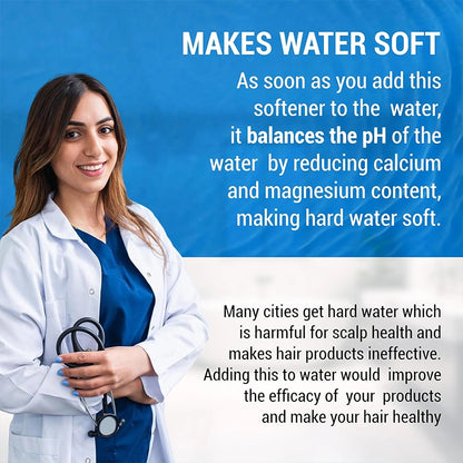 Lunaris Water Softner | Instant Hard Water Softening Agent | Reduces Hair Fall & Skin Itching | Disables Hardness of Calcium & Magnesium | Maintains pH Level | Non Toxic & Hair & Skin Friendly | 400ml